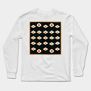 Japanese Geometric textile pattern design Long Sleeve T-Shirt